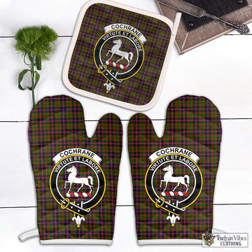 Cochrane Modern Tartan Combo Oven Mitt & Pot-Holder with Family Crest