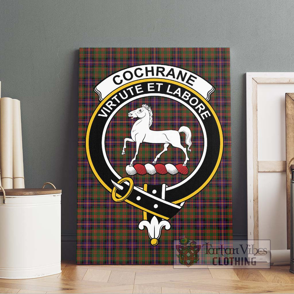 Cochrane Modern Tartan Canvas Print Wall Art with Family Crest Without Frame - Tartan Vibes Clothing