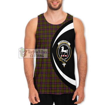 Cochrane Modern Tartan Men's Tank Top with Family Crest Circle Style