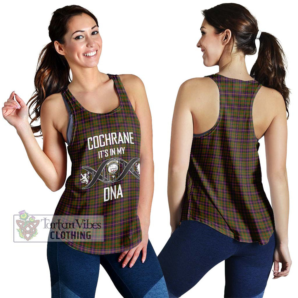 Cochrane Modern Tartan Women's Racerback Tanks with Family Crest DNA In Me Style 4XL - Tartanvibesclothing Shop