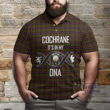 Cochrane Modern Tartan Polo Shirt with Family Crest DNA In Me Style