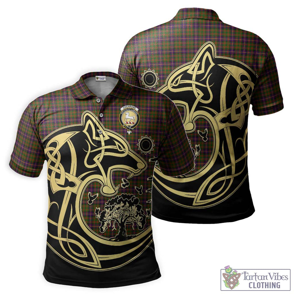 Cochrane Modern Tartan Polo Shirt with Family Crest Celtic Wolf Style Kid - Tartanvibesclothing Shop