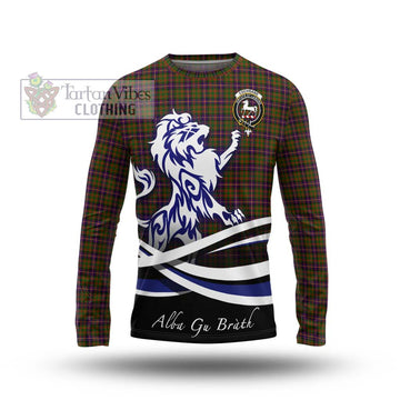 Cochrane Modern Tartan Long Sleeve T-Shirt with Alba Gu Brath Regal Lion Emblem