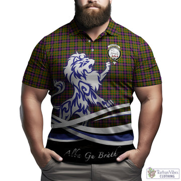 Cochrane Modern Tartan Polo Shirt with Alba Gu Brath Regal Lion Emblem