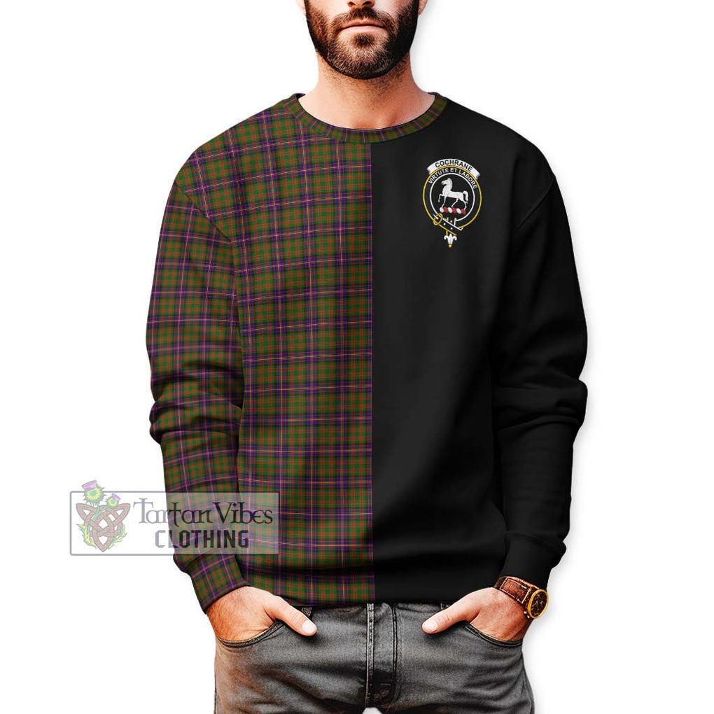 Cochrane Modern Tartan Sweatshirt with Family Crest and Half Of Me Style Unisex - Tartanvibesclothing Shop