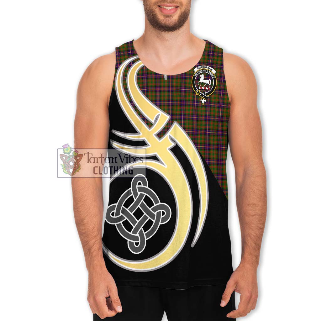 Cochrane Modern Tartan Men's Tank Top with Family Crest and Celtic Symbol Style Men - Tartan Vibes Clothing