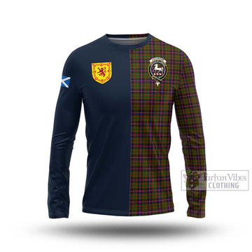 Cochrane Modern Tartan Long Sleeve T-Shirt Alba with Scottish Lion Royal Arm Half Style