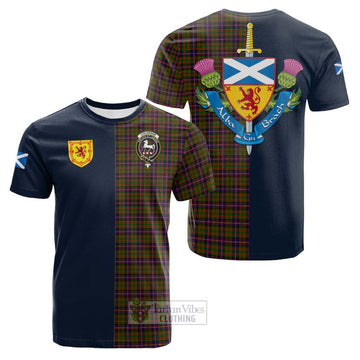 Cochrane Modern Tartan Cotton T-shirt Alba with Scottish Lion Royal Arm Half Style