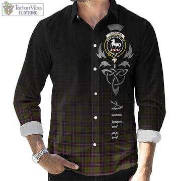 Cochrane Modern Tartan Long Sleeve Button Up Featuring Alba Gu Brath Family Crest Celtic Inspired