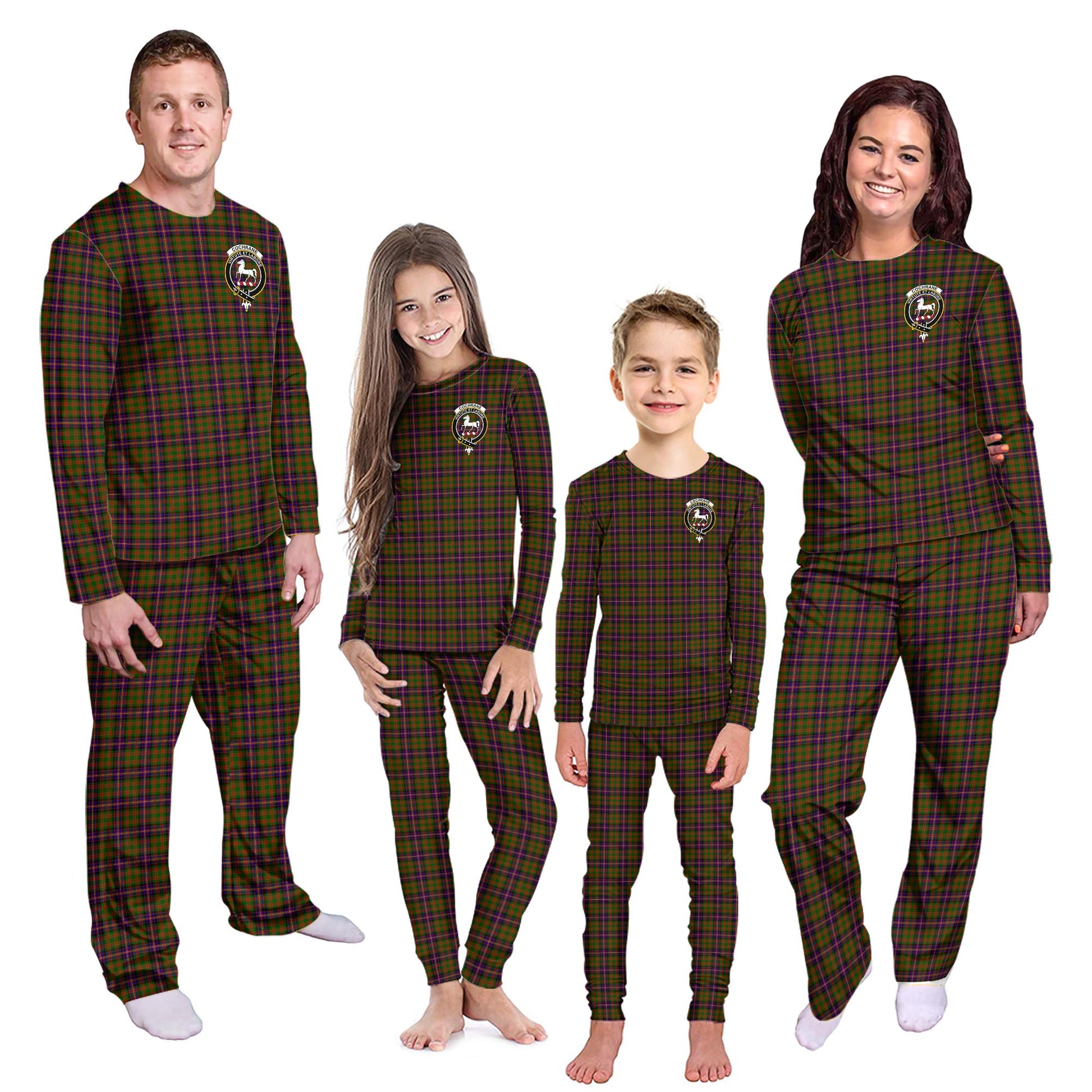 Cochrane Modern Tartan Pajamas Family Set with Family Crest Kid - Tartan Vibes Clothing