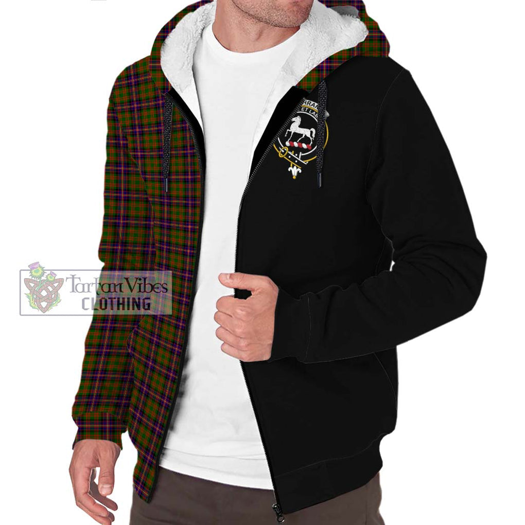 Cochrane Modern Tartan Sherpa Hoodie with Family Crest and Half Of Me Style Unisex S - Tartanvibesclothing Shop