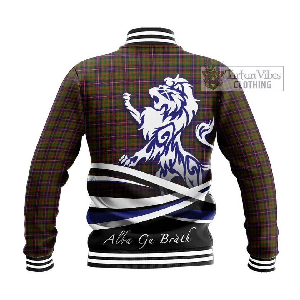 Cochrane Modern Tartan Baseball Jacket with Alba Gu Brath Regal Lion Emblem - Tartanvibesclothing Shop