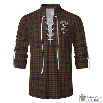 Cochrane Modern Tartan Men's Scottish Traditional Jacobite Ghillie Kilt Shirt with Family Crest