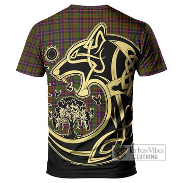 Cochrane Modern Tartan T-Shirt with Family Crest Celtic Wolf Style