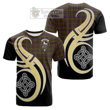 Cochrane Modern Tartan Cotton T-shirt with Family Crest and Celtic Symbol Style