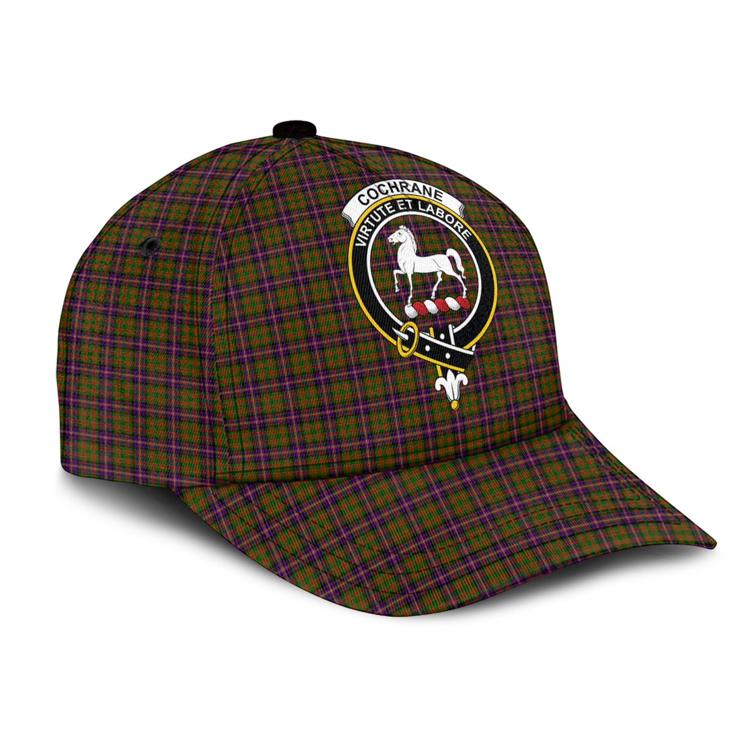 Cochrane Modern Tartan Classic Cap with Family Crest - Tartan Vibes Clothing