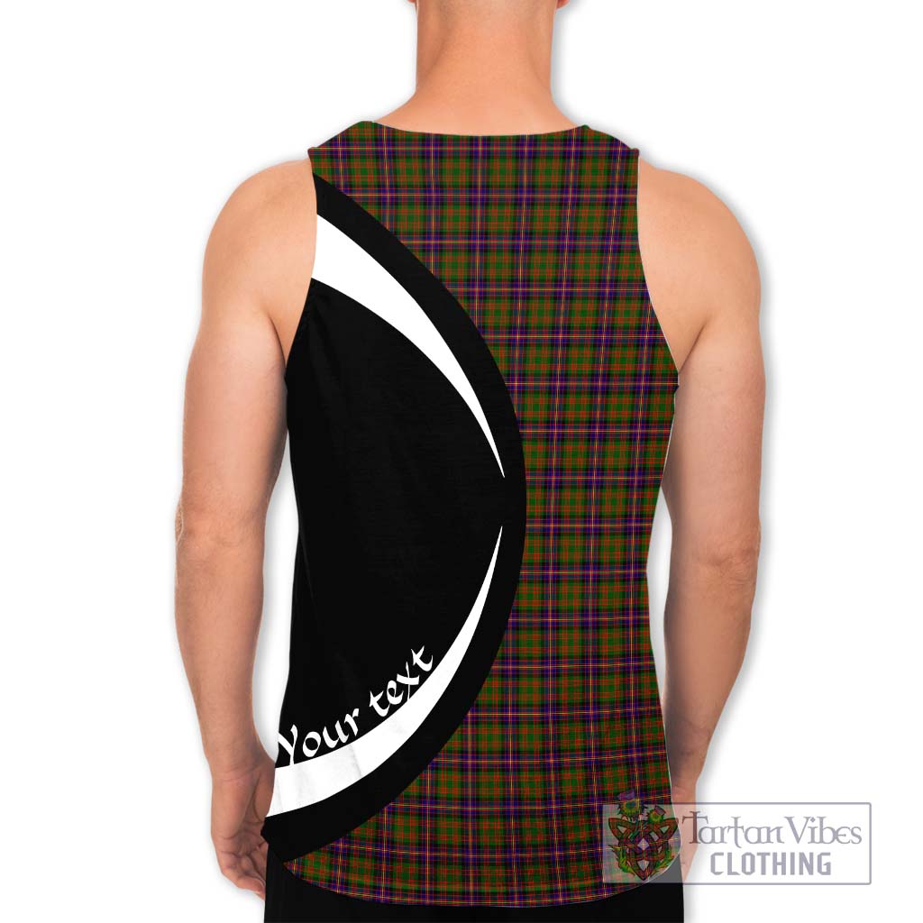 Cochrane Modern Tartan Men's Tank Top with Family Crest Circle Style - Tartan Vibes Clothing