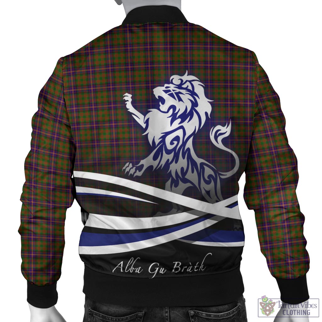 Tartan Vibes Clothing Cochrane Modern Tartan Bomber Jacket with Alba Gu Brath Regal Lion Emblem