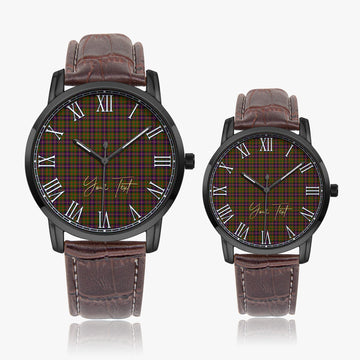 Cochrane Modern Tartan Personalized Your Text Leather Trap Quartz Watch