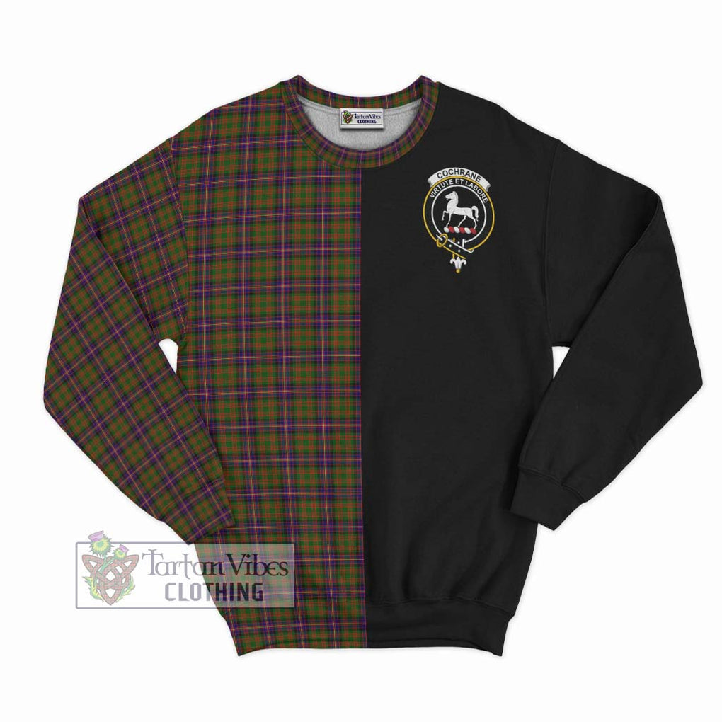 Cochrane Modern Tartan Sweatshirt with Family Crest and Half Of Me Style - Tartanvibesclothing Shop