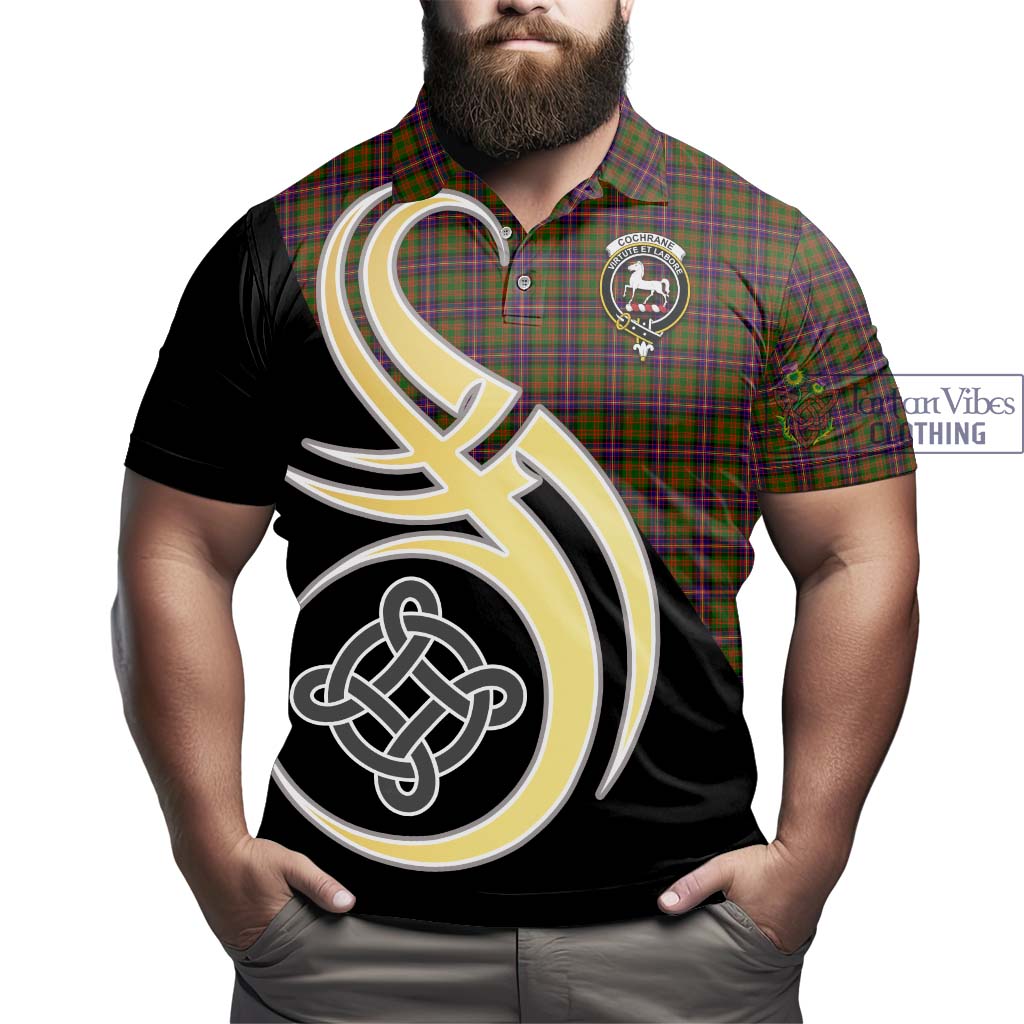 Cochrane Modern Tartan Polo Shirt with Family Crest and Celtic Symbol Style - Tartan Vibes Clothing