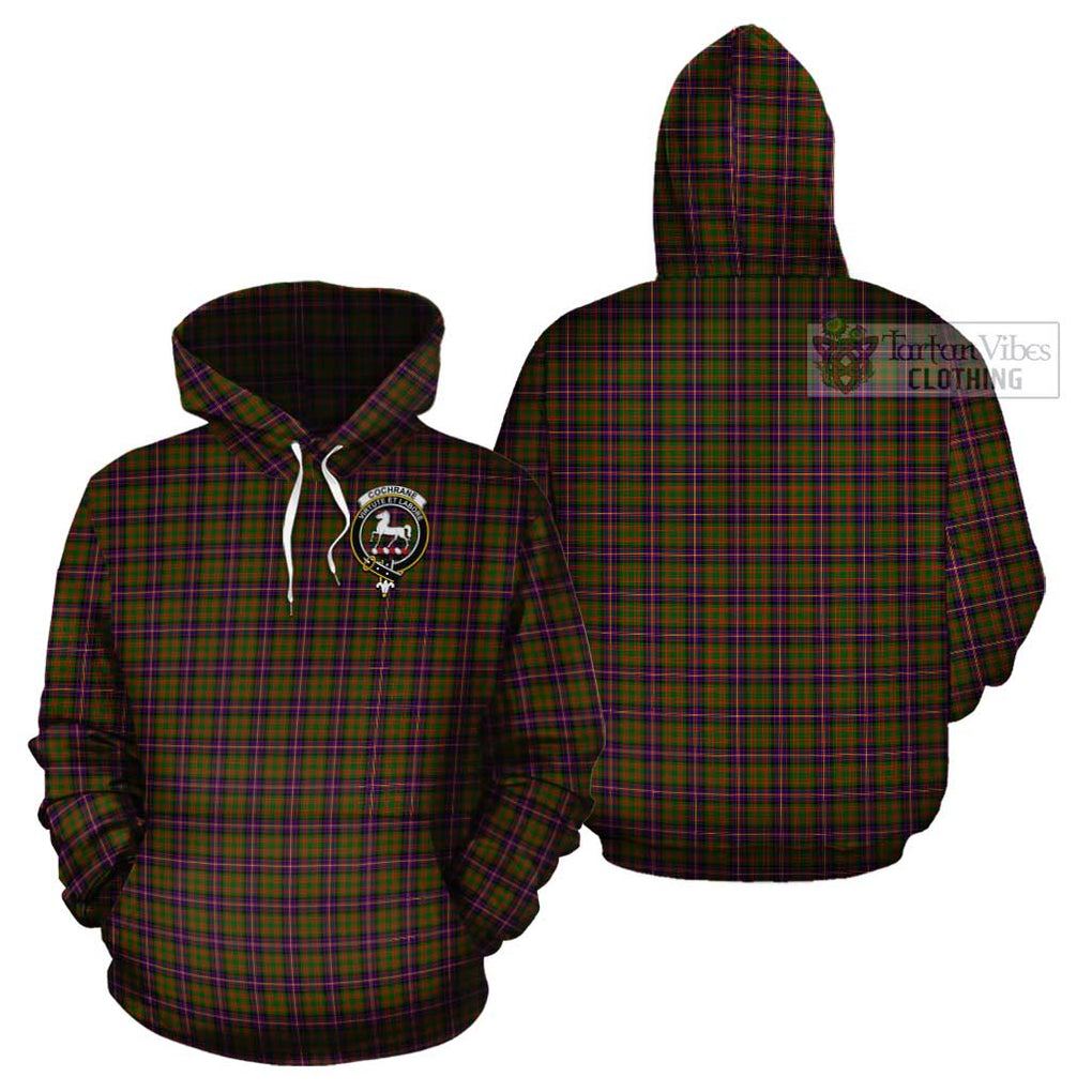 Cochrane Modern Tartan Cotton Hoodie with Family Crest Pullover Hoodie - Tartan Vibes Clothing