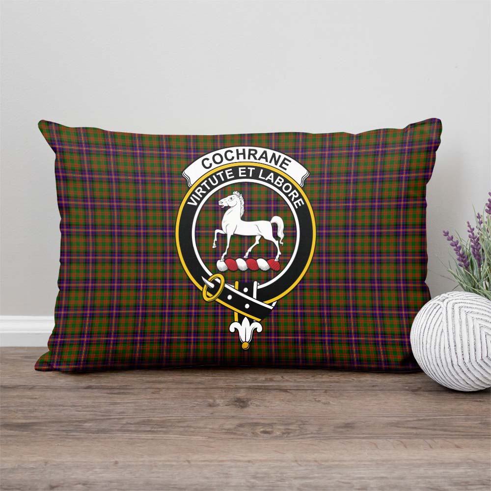 Cochrane Modern Tartan Pillow Cover with Family Crest Rectangle Pillow Cover - Tartanvibesclothing