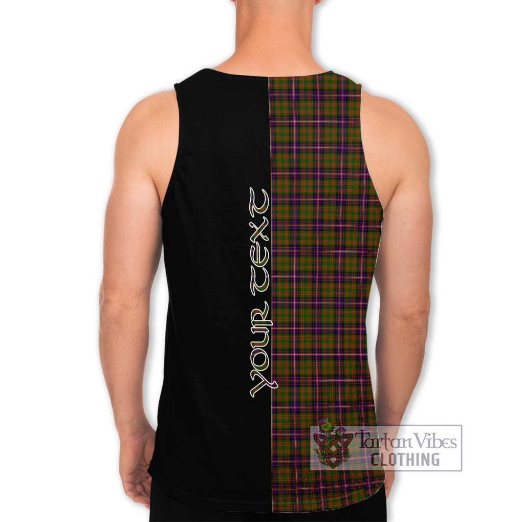 Cochrane Modern Tartan Men's Tank Top with Family Crest and Half Of Me Style - Tartanvibesclothing Shop