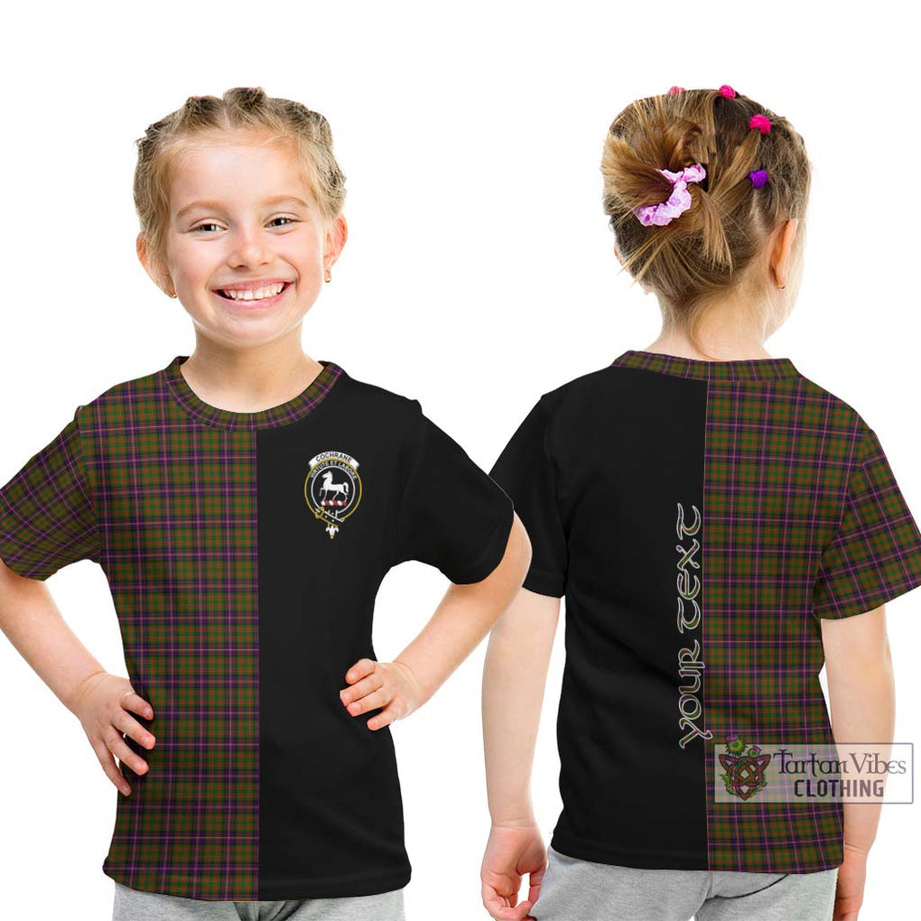 Cochrane Modern Tartan Kid T-Shirt with Family Crest and Half Of Me Style - Tartanvibesclothing Shop