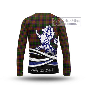 Cochrane Modern Tartan Long Sleeve T-Shirt with Alba Gu Brath Regal Lion Emblem