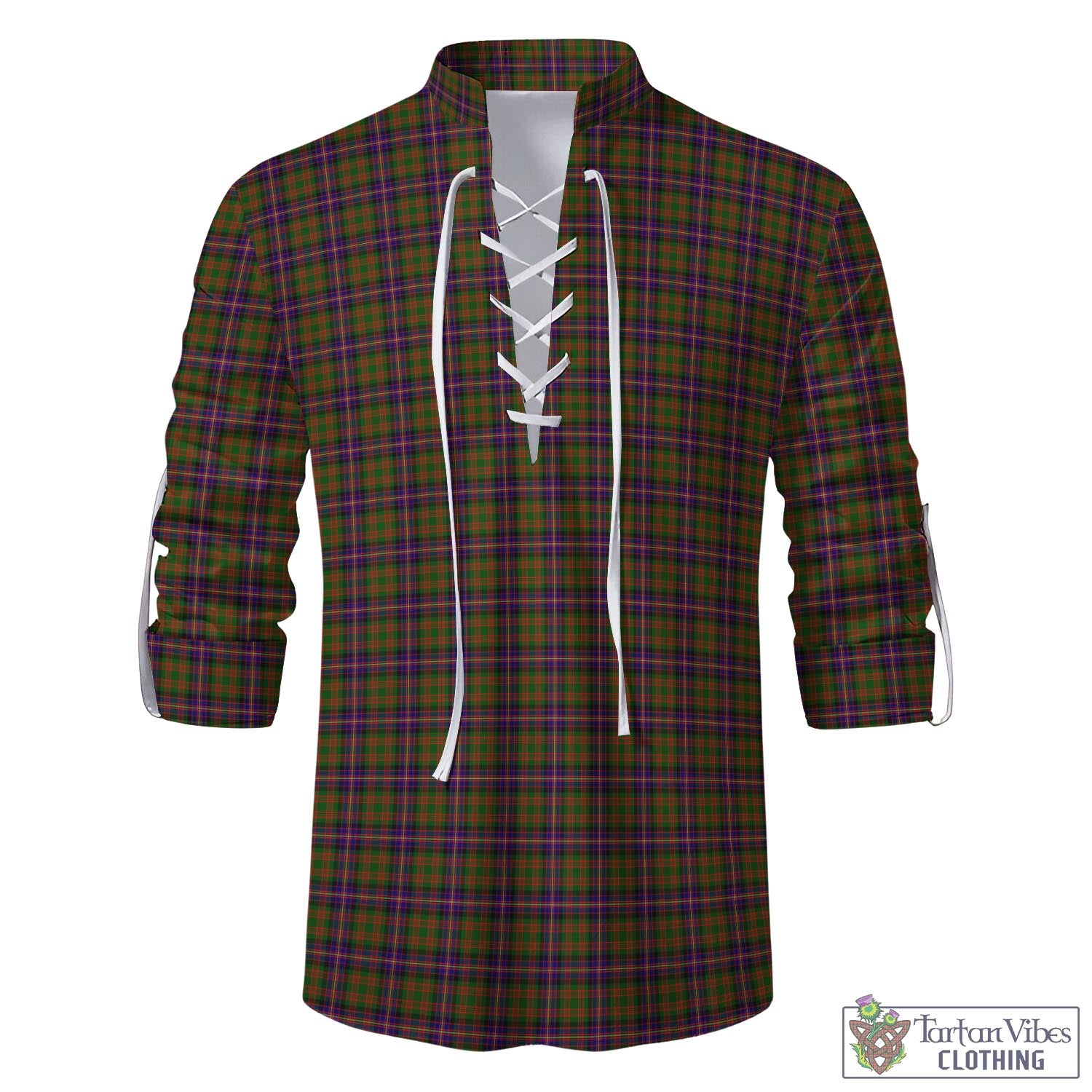 Tartan Vibes Clothing Cochrane Modern Tartan Men's Scottish Traditional Jacobite Ghillie Kilt Shirt