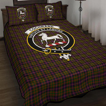 Cochrane Modern Tartan Quilt Bed Set with Family Crest