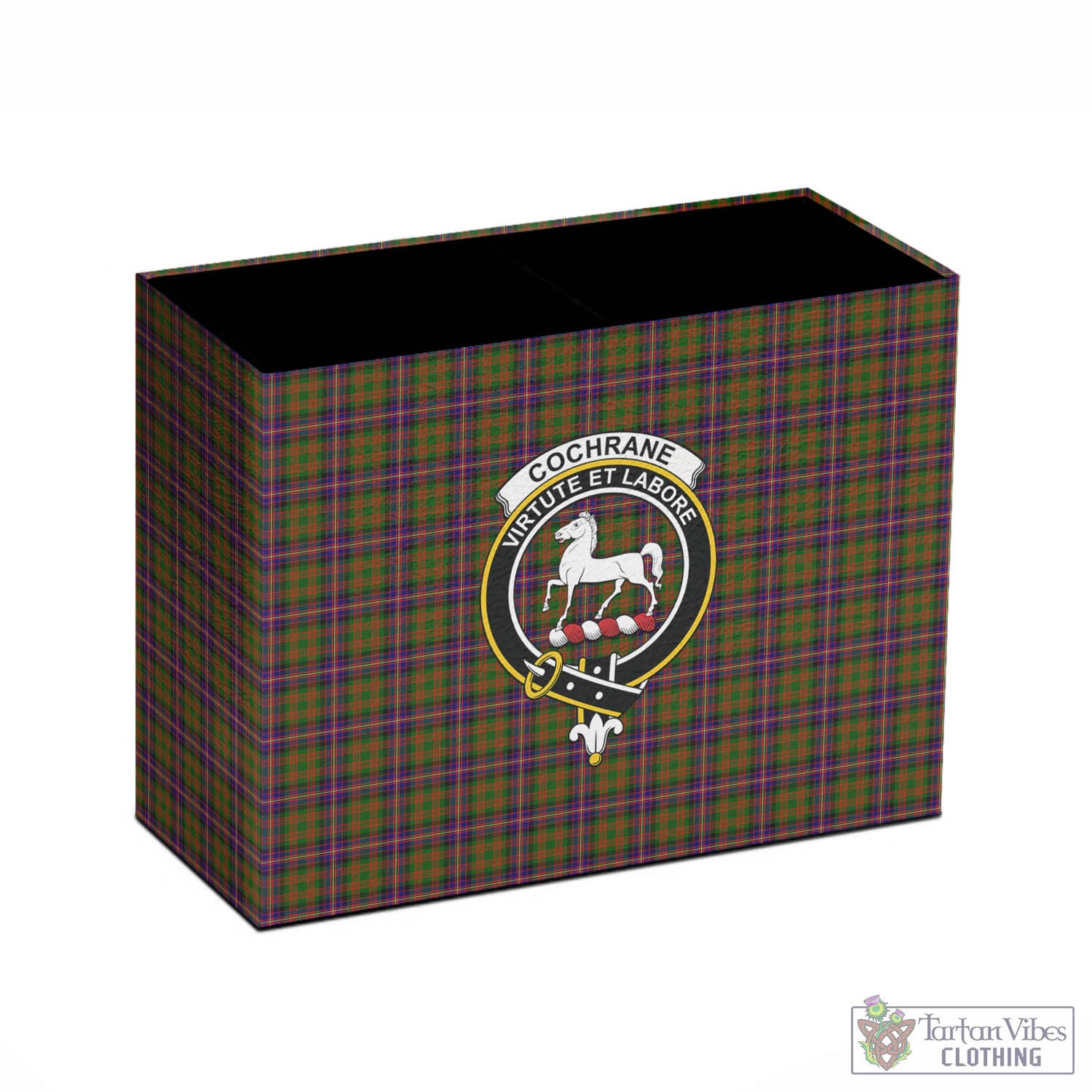 Tartan Vibes Clothing Cochrane Modern Tartan Pen Holder with Family Crest