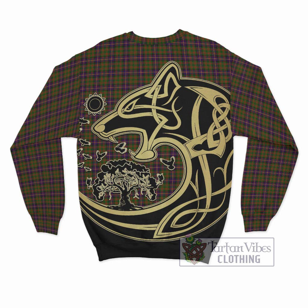 Cochrane Modern Tartan Sweatshirt with Family Crest Celtic Wolf Style - Tartan Vibes Clothing