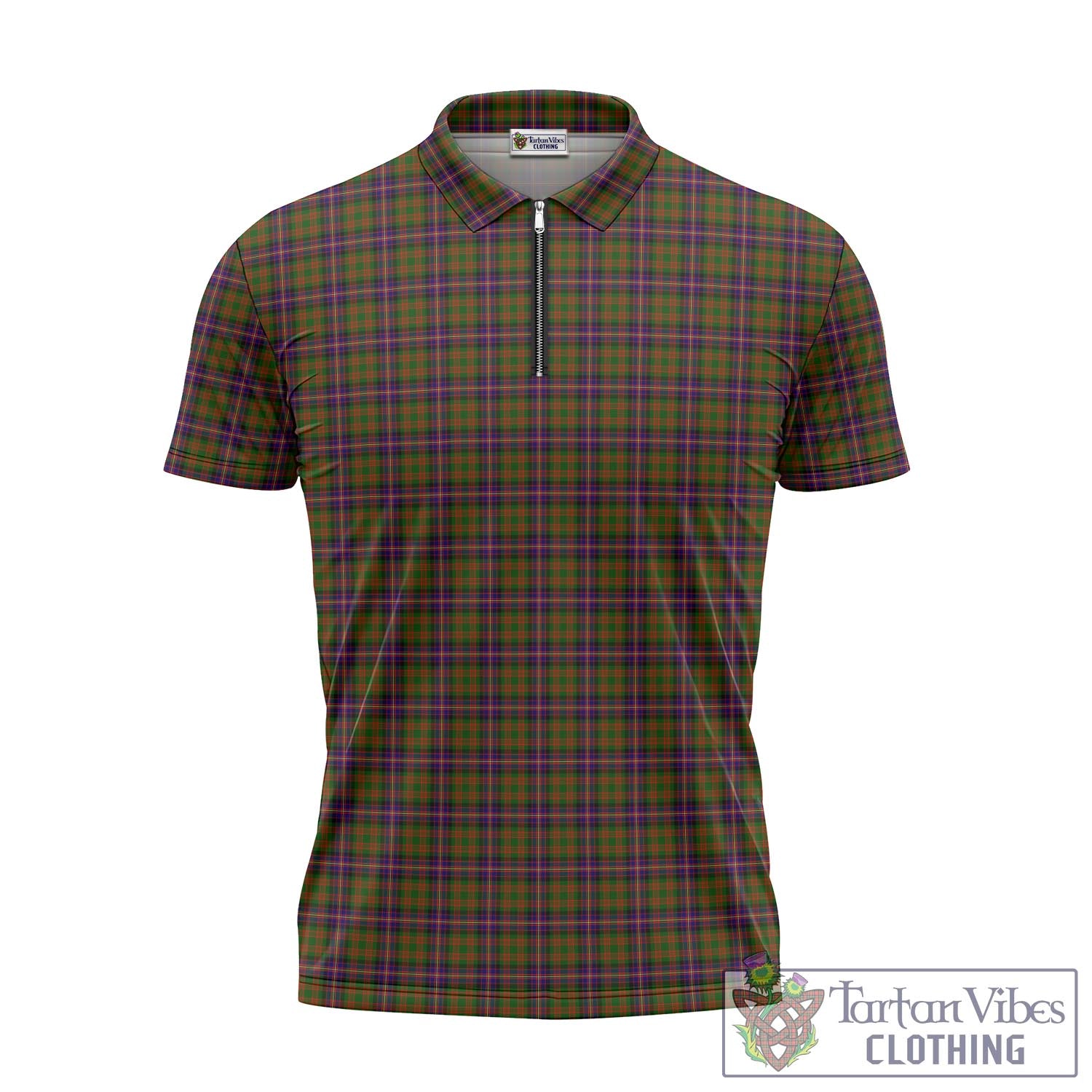 Tartan Vibes Clothing Cochrane Modern Tartan Zipper Polo Shirt