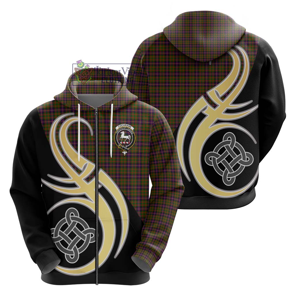 Cochrane Modern Tartan Hoodie with Family Crest and Celtic Symbol Style - Tartan Vibes Clothing