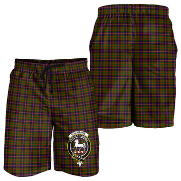 Cochrane Modern Tartan Mens Shorts with Family Crest