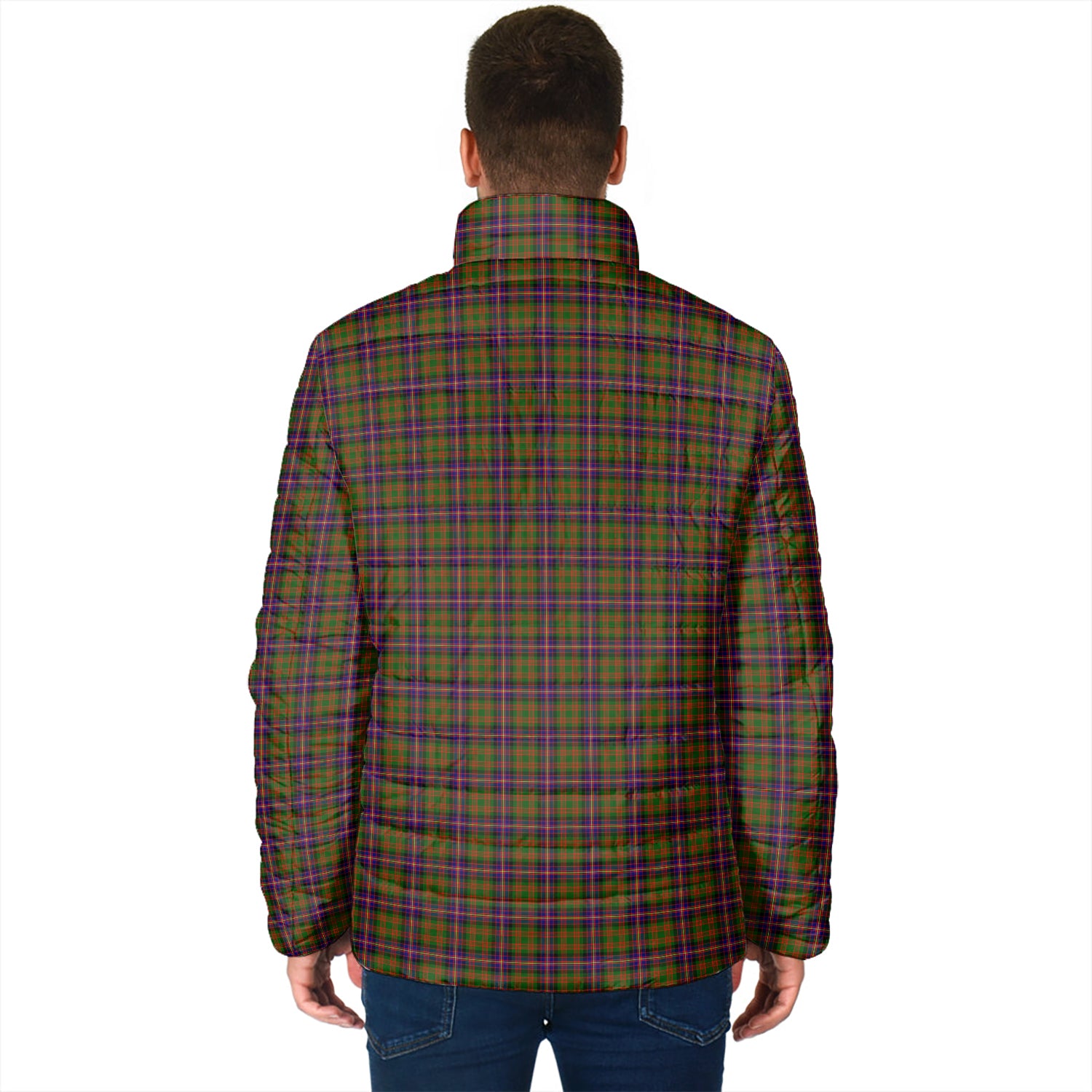 Cochrane Modern Tartan Padded Jacket with Family Crest - Tartan Vibes Clothing