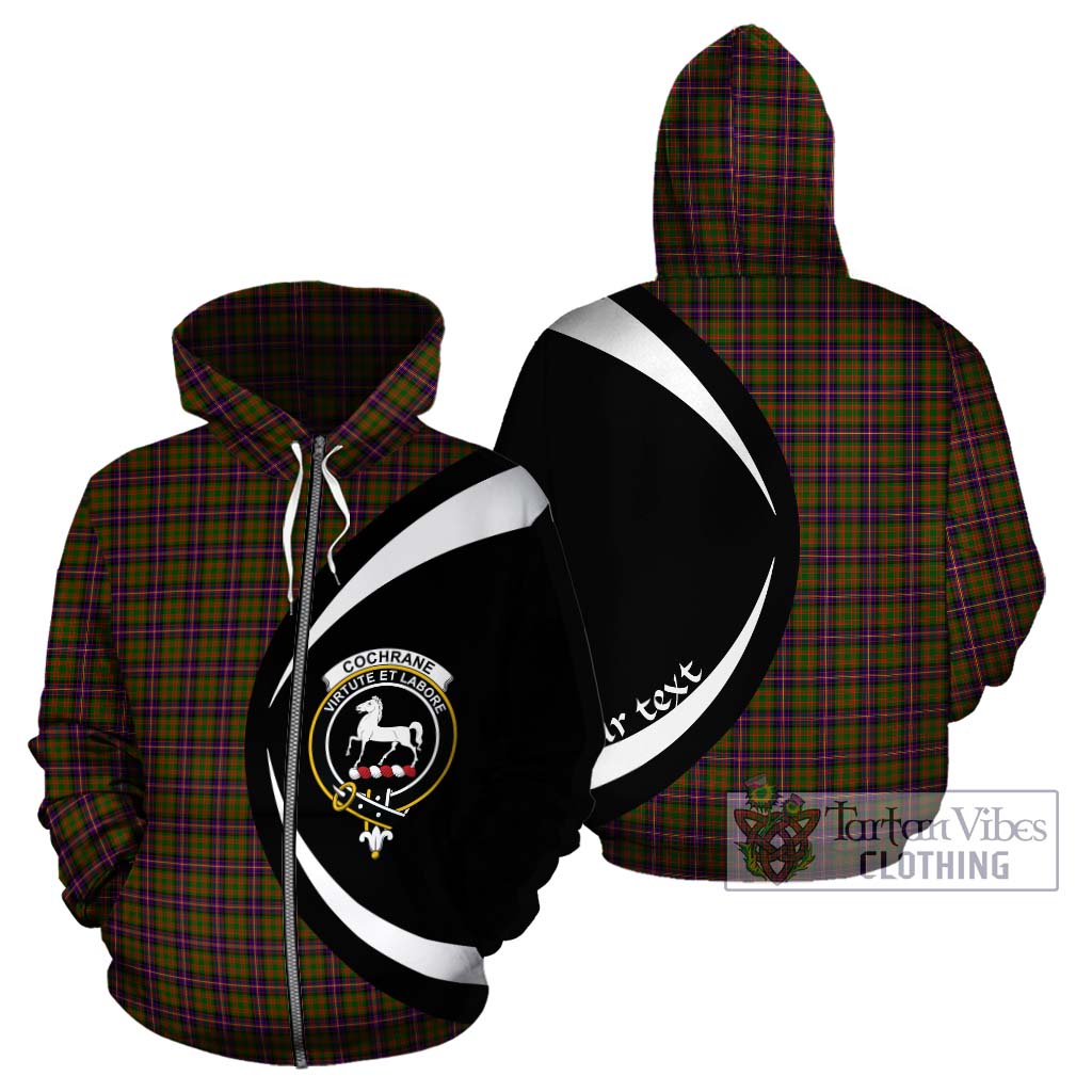 Tartan Vibes Clothing Cochrane Modern Tartan Hoodie with Family Crest Circle Style