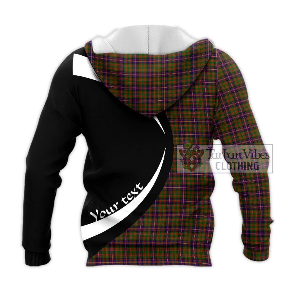 Cochrane Modern Tartan Knitted Hoodie with Family Crest Circle Style - Tartan Vibes Clothing