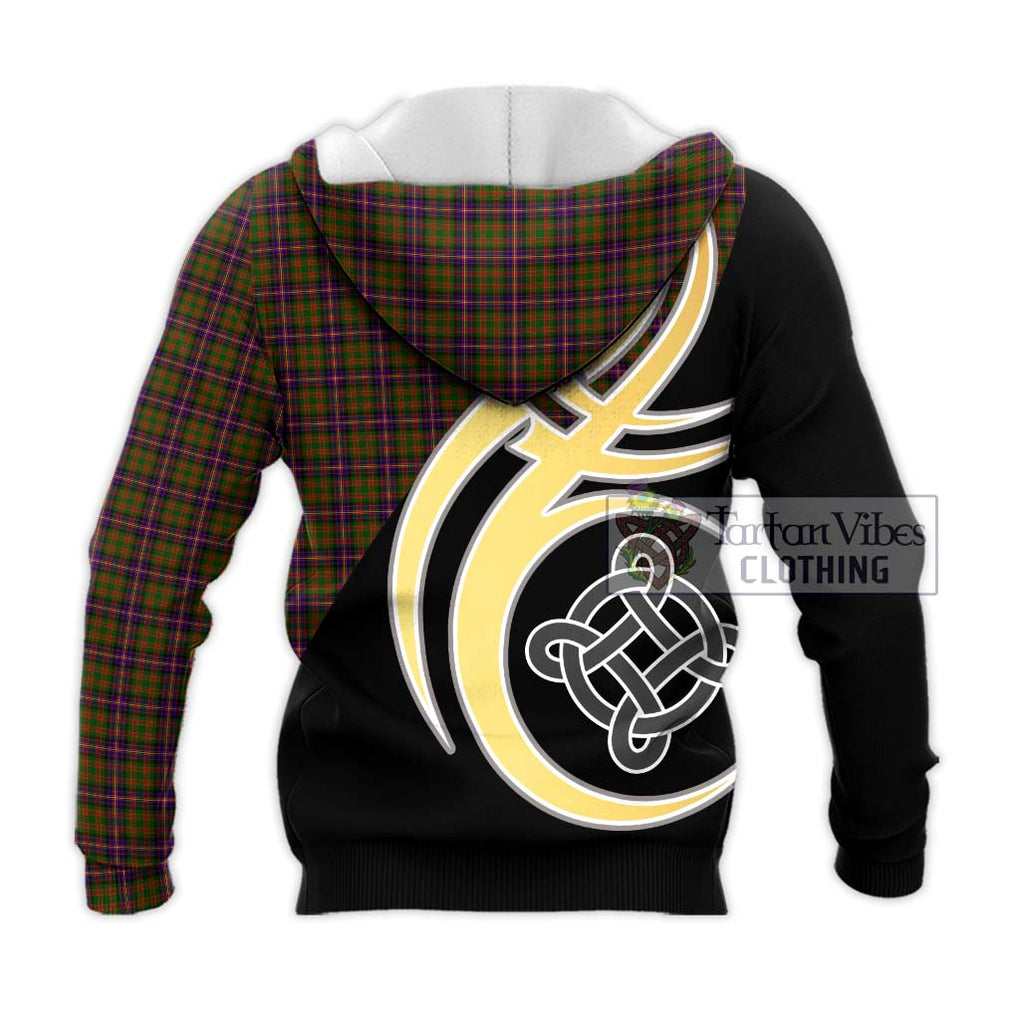 Cochrane Modern Tartan Knitted Hoodie with Family Crest and Celtic Symbol Style - Tartan Vibes Clothing