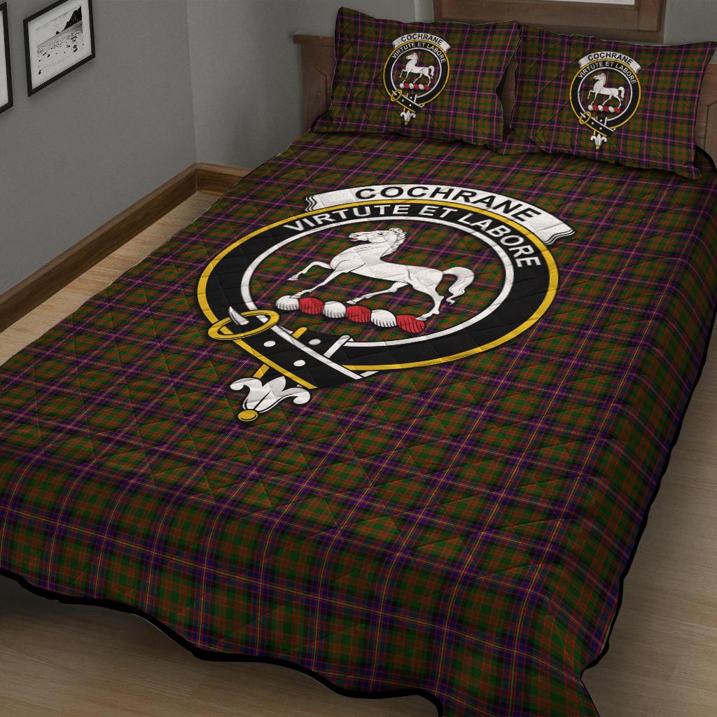 Cochrane Modern Tartan Quilt Bed Set with Family Crest - Tartan Vibes Clothing