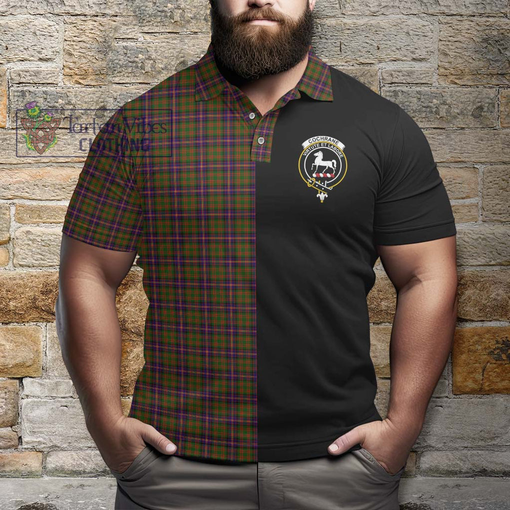 Cochrane Modern Tartan Polo Shirt with Family Crest and Half Of Me Style - Tartanvibesclothing Shop