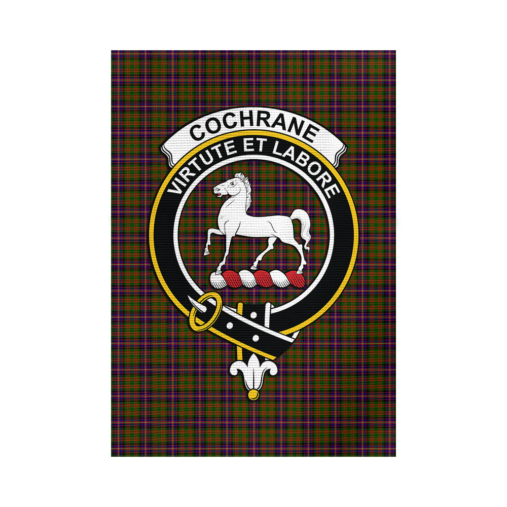 cochrane-modern-tartan-flag-with-family-crest