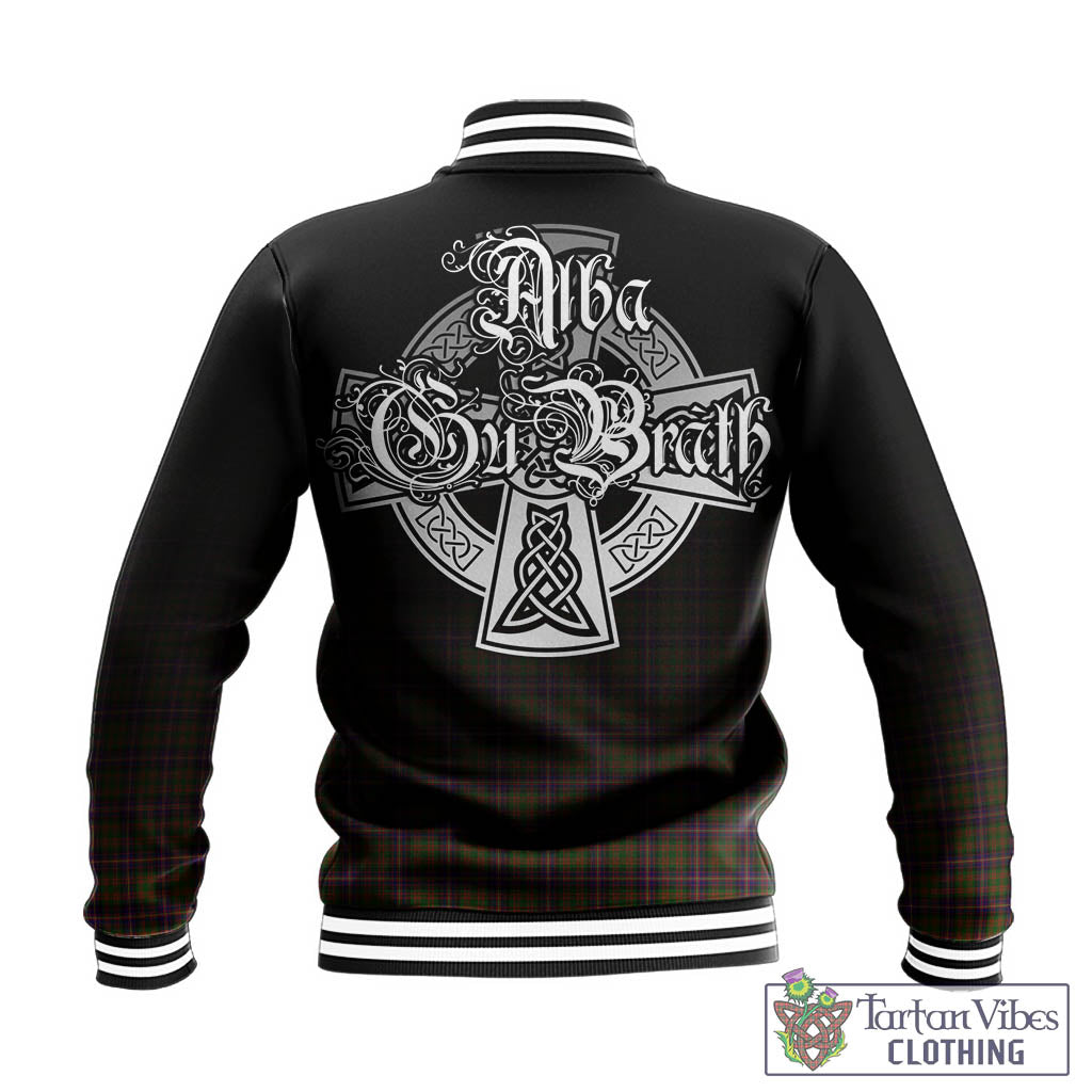 Tartan Vibes Clothing Cochrane Modern Tartan Baseball Jacket Featuring Alba Gu Brath Family Crest Celtic Inspired