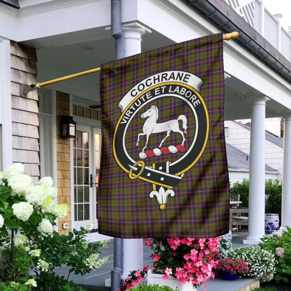 cochrane-modern-tartan-flag-with-family-crest