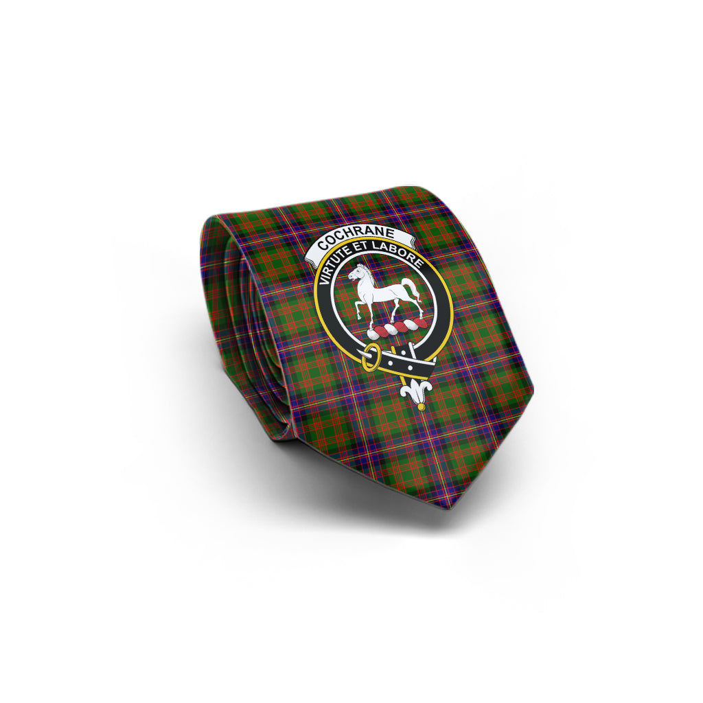 Cochrane Modern Tartan Classic Necktie with Family Crest - Tartan Vibes Clothing