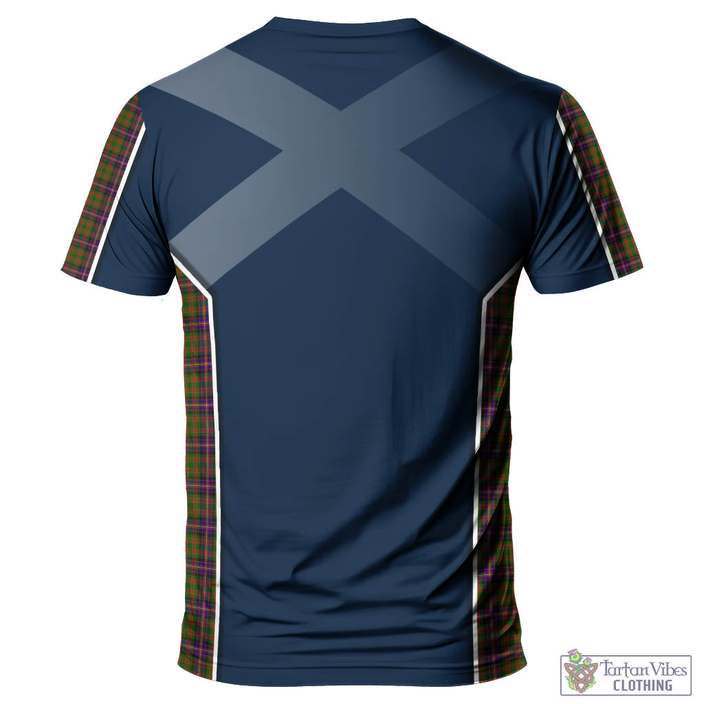 Tartan Vibes Clothing Cochrane Modern Tartan T-Shirt with Family Crest and Scottish Thistle Vibes Sport Style