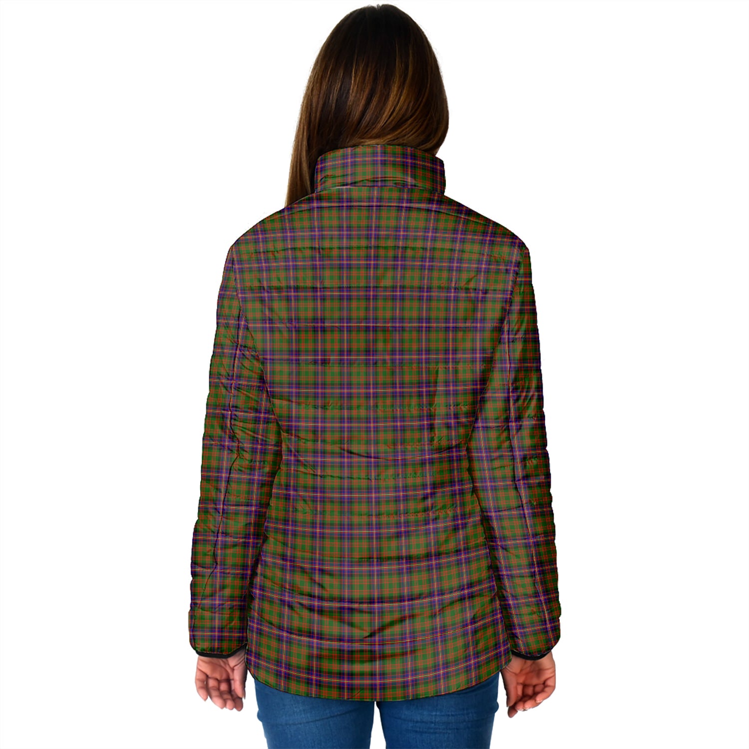 Cochrane Modern Tartan Padded Jacket with Family Crest - Tartan Vibes Clothing