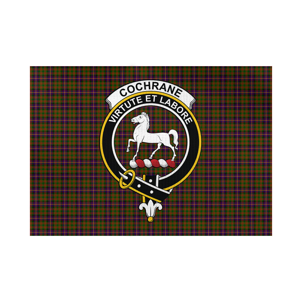 cochrane-modern-tartan-flag-with-family-crest